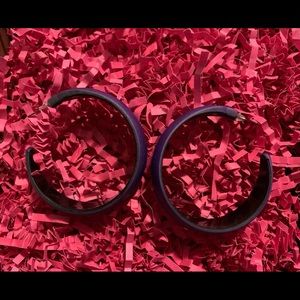 Purple hoops earrings